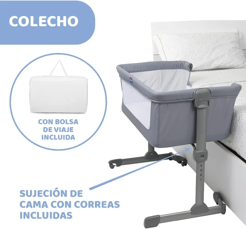 Chicco Chicco Next2Me Essential Co-sleeping Crib 0-6m, Stone Re_Lux